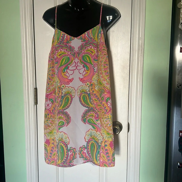 Lilly Pulitzer Dresses & Skirts - Lilly Pulitzer Hotty Pink Double Trouble Dusk Silk Dress Size S